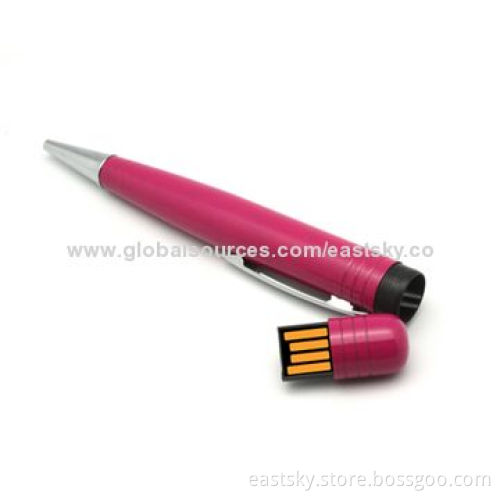 Pen-shaped USB Flash Drive, Superior OEM Service Free for 1 Colored Pad Printing and Laser Engraving